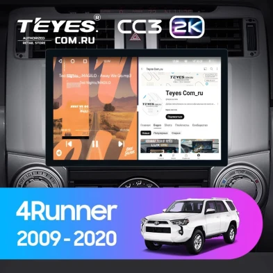 Штатная магнитола Teyes CC3 2K 4/32 Toyota 4Runner 5 N280 (2009-2020) (11")