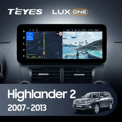 Штатная магнитола Teyes LUX ONE 6/128 Toyota Highlander 2 XU40 (2007-2013)