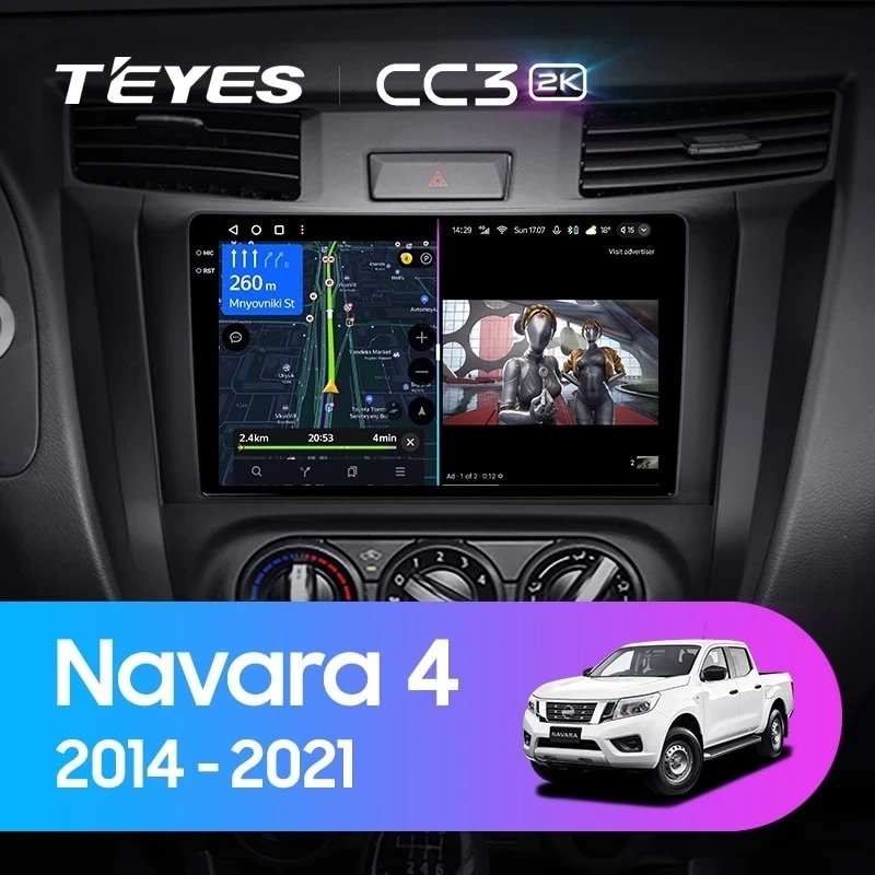 Штатная магнитола Teyes CC3 2K 4/64 Nissan Navara D23 IV (2014-2021) Тип-B